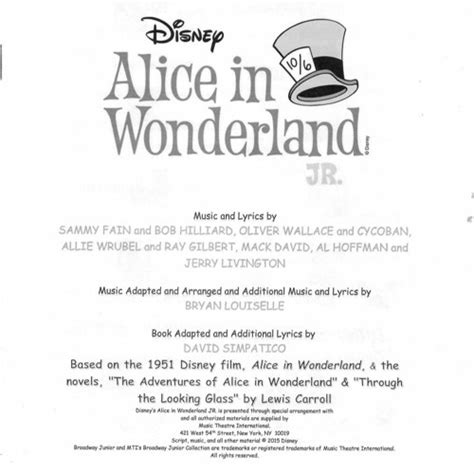 Adapted from Lewis Carroll's Alice's Adventures in <b>Wonderland</b> and Through the Looking-Glass, and What Alice Found There. . Wonderland musical script pdf